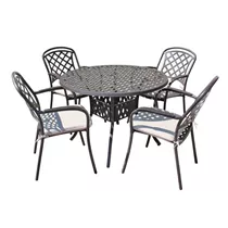 MAXPHIL living - Tischgruppe Leeds Aluguß bronze