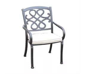 MAXPHIL living - Stuhl Shettfield 52x46x93cm Aluguß bronze mit Kissen