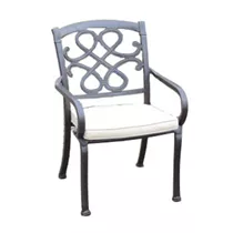 MAXPHIL living - Stuhl Shettfield 52x46x93cm Aluguß bronze mit Kissen MAXPHIL living - Stuhl Shettfield 52x46x93cm Aluguß bronze mit Kissen