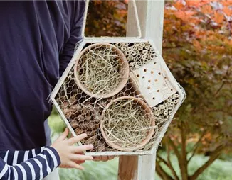 Ein Insektenhotel im Garten - Urlaub für Biene und Co.