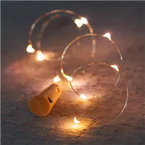 LED Lichterkette - Silberdraht 10L / 1M warmweiß für Flasche für innen