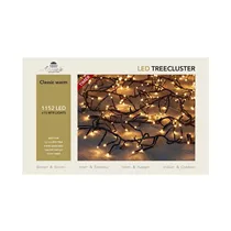 LED Lichterkette - 2,2-2,5M Treecluster 1152L / 15M classic warm für innen & außen