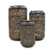 MAXPHIL living - Laterne Hurricane Schwarz-Gold