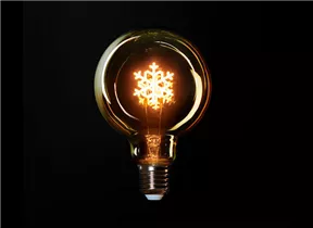 LED Retro Lampe - Schneeflocke 95x135 mm 2 W E27