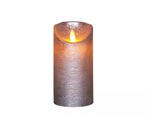 LED Kerze batteriebetrieben - Rustikal Silber Bewegliche Flamme LED Kerze batteriebetrieben - Rustikal Silber Bewegliche Flamme