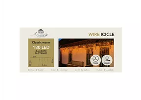 LED Vorhangbeleuchtung - Icicle 180L 360X70 cm classic warm