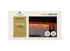 LED Vorhangbeleuchtung - Icicle 1000L 500X50cm classic warm
