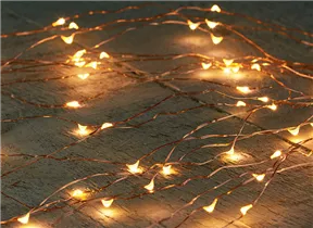 LED Lichterkette - Cascade Silberdraht 64 LED 8 X 0,8 m