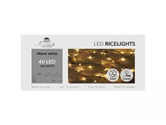 LED Lichterkette - Ricelight 40 LED 2 m warmweiß
