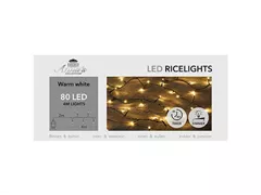 LED Lichterkette - Ricelight 80 LED 4 m warmweiß