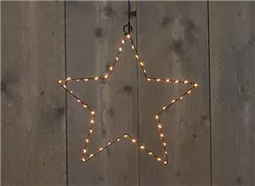 aus Kupferdraht - Stern 30 cm 50 LED classic warm