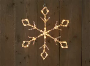 Batteriebetrieben - Schneeflocke 38 cm 24 LED warmweiß