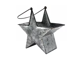 mit Bügel - Pflanz-Stern zinkfarben