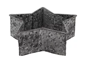 aus Metall - Pflanzstern grau weiß