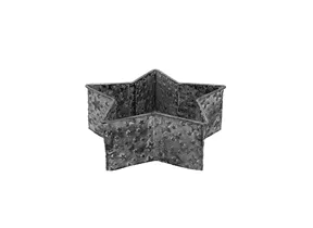 aus Metall - Pflanzstern grau weiß