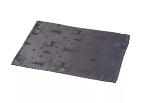 mit Hirsch Tanne - Stoffplatzset, dunkelgrau