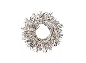 Kunststoff - Dekokranz, silbern