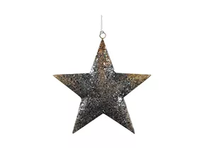 zum Hängen - Stern grau glanz